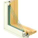 Picture of a fiberglass clad window cut away view