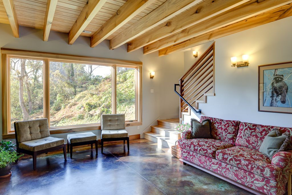 Living room of a passive solar design